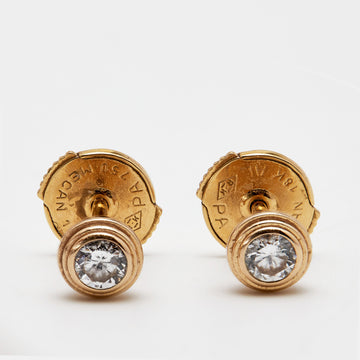 Cartier D'amour Diamond 18k Rose Gold Stud Earrings