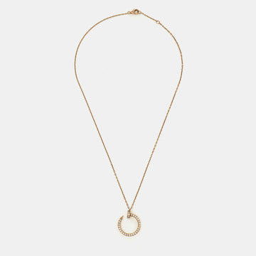 Cartier Juste Un Clou Diamond 18k Rose Gold Pendant Necklace