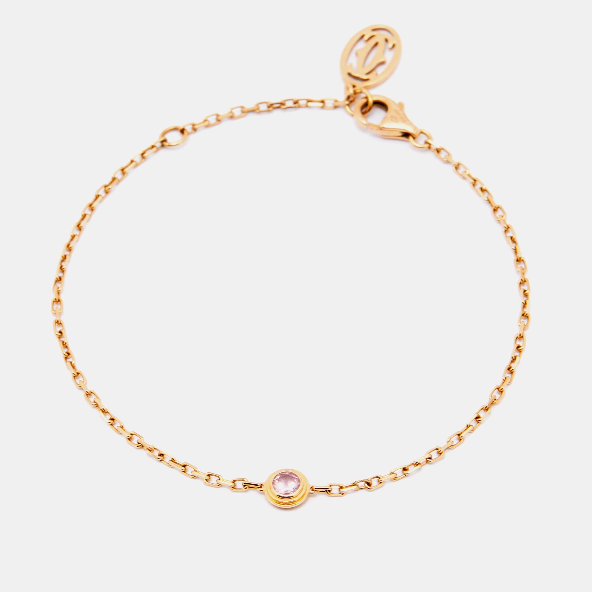 Cartier D Amour Pink Sapphire 18k Rose Gold Bracelet