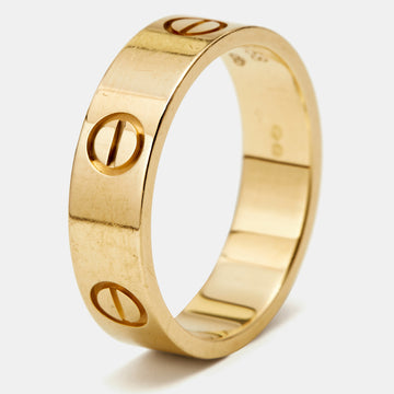 Cartier Love 18k Yellow Gold Band Ring Size 58