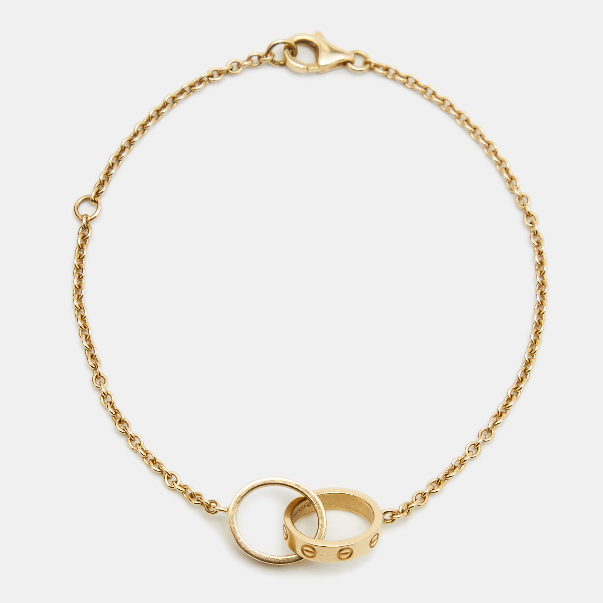CARTIER Love Interlocking Loops 18k White Gold Bracelet