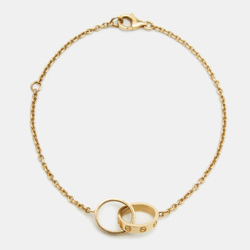 Cartier Love Interlocking Loop 18K Yellow Gold Bracelet