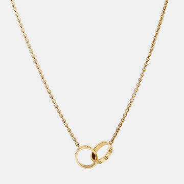 Cartier Love Interlocking Loops 18k Yellow Gold Chain Necklace