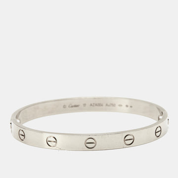 CARTIER Love 18k White Gold Bracelet 17