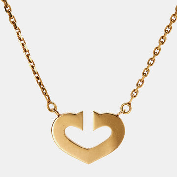 CARTIER C de  Heart 18k Yellow Gold Necklace