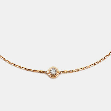 CARTIER D'amourDiamond 18k Rose Gold XS Model Bracelet