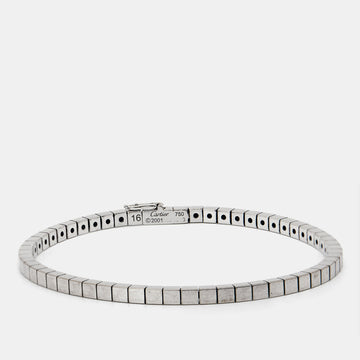 CARTIER Lanires 18K White Gold Link Bracelet Size 16