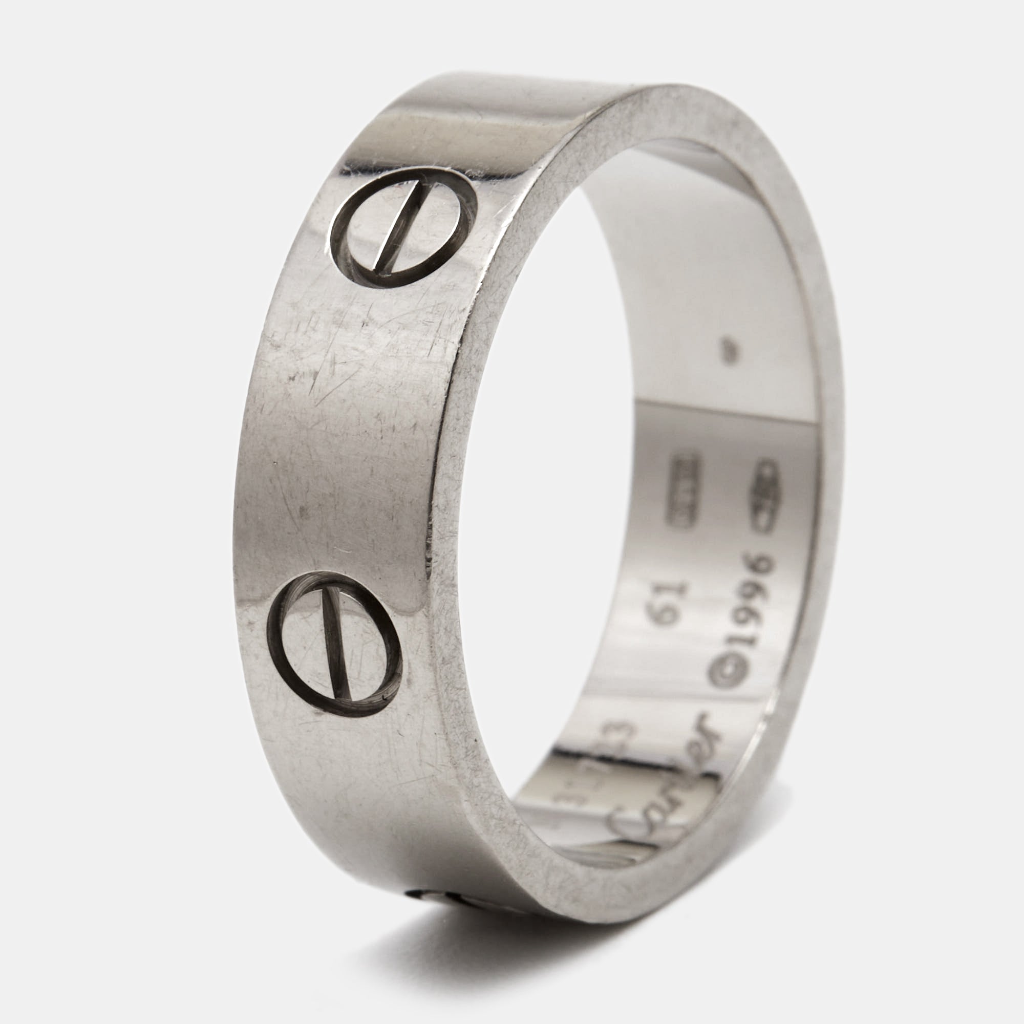 Cartier silver band online ring