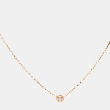 CARTIER D'Amour Pink Sapphire 18k Rose Gold Necklace