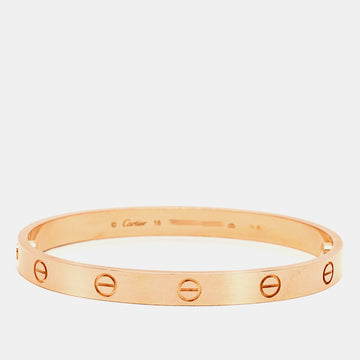 CARTIER Love 18k Rose Gold Bracelet 18