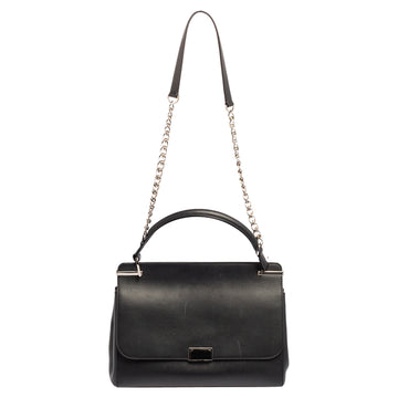 Cartier Black Leather Jeanne Toussaint Top Handle Bag