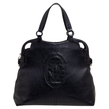 Cartier Black Leather Marcello de Cartier Satchel