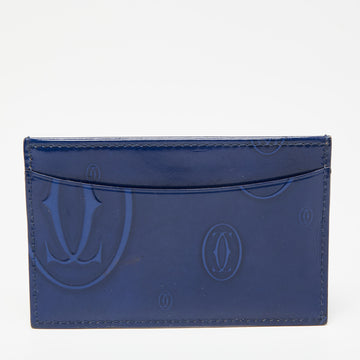 Cartier Blue Leather Happy Birthday Card Case