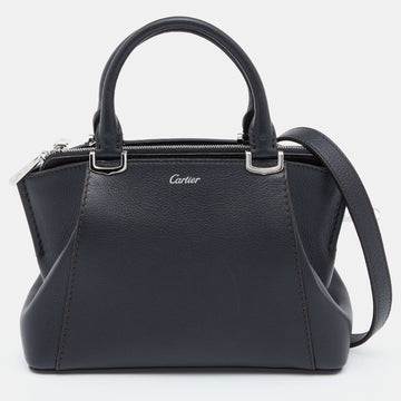 Cartier Black Leather Mini C de Cartier Satchel