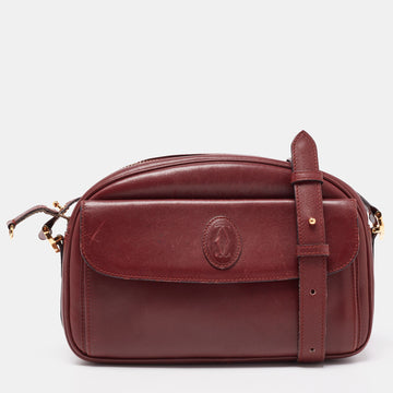 Cartier Red Leather Must de Cartier Crossbody Bag