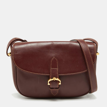 Cartier Burgundy Leather Must de Cartier Crossbody Bag