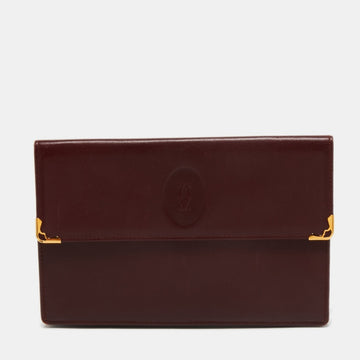 Cartier Maroon Leather Must Line Waist Bag