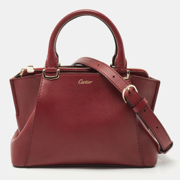 Cartier Red Leather Mini C de Cartier Satchel