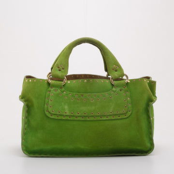 Celine Green Suede Studded Boogie Tote