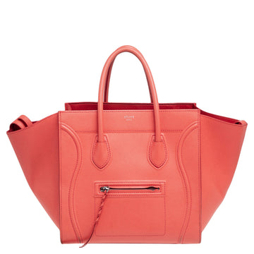 Celine Orange Leather Medium Phantom Luggage Tote