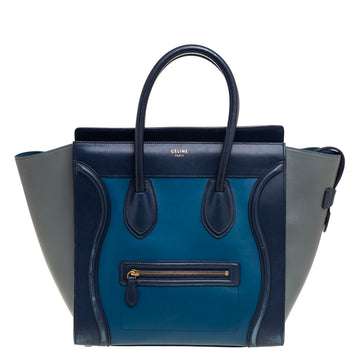 Celine Multicolor Leather Mini Luggage Tote