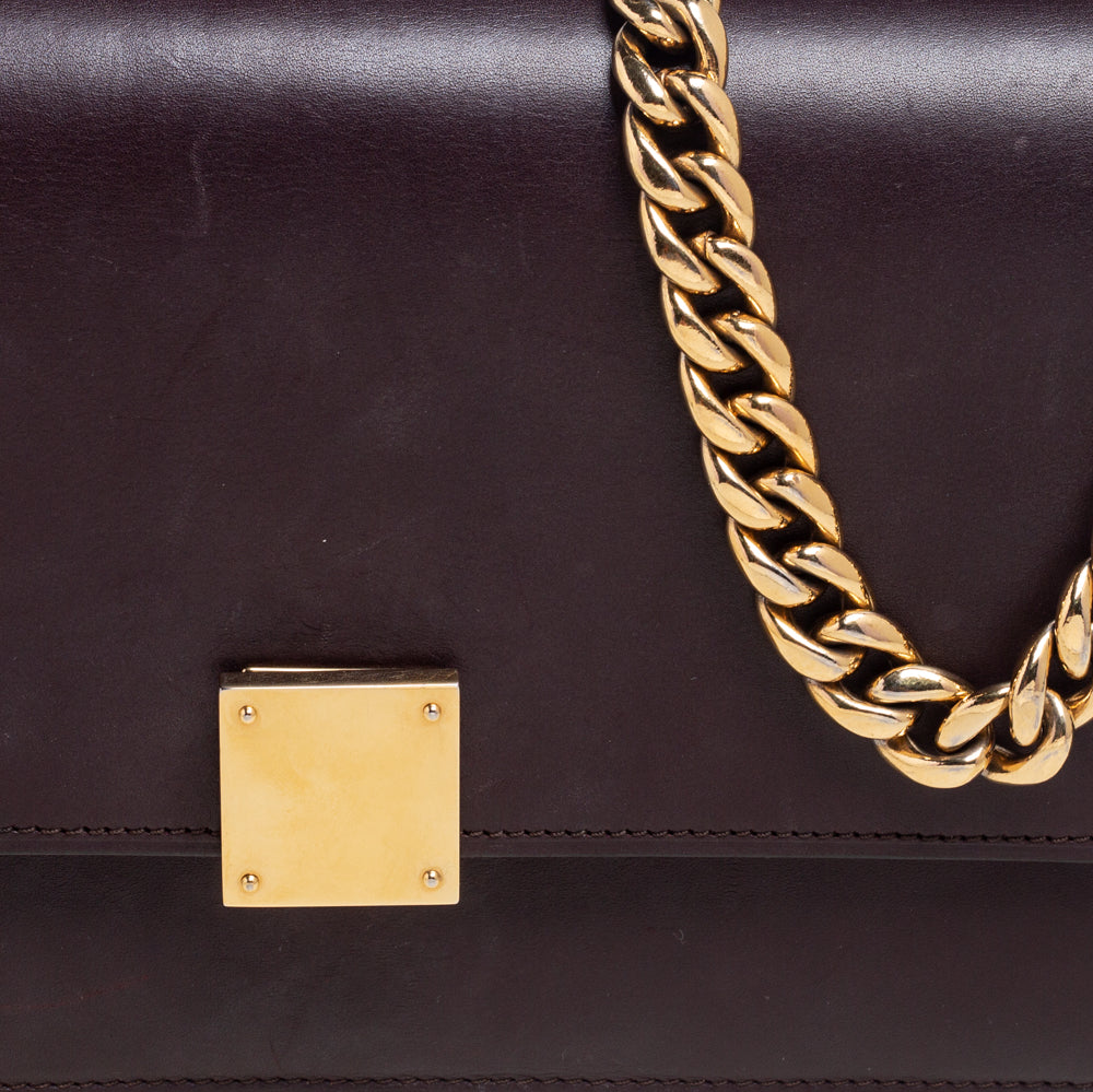 Ring leather handbag Celine Burgundy in Leather - 27682698