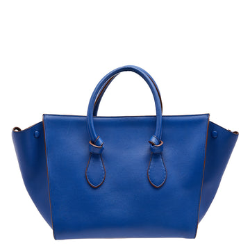 Celine Blue Leather Medium Tie Tote