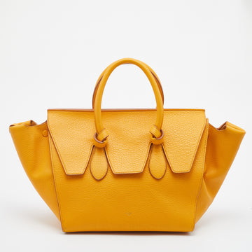 Celine Yellow Leather Small Tie Tote