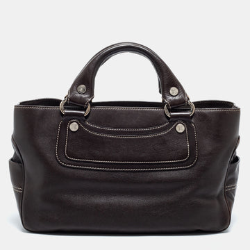 Celine Brown Leather Boogie Satchel