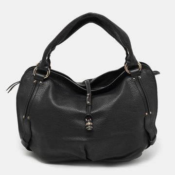 Celine Black Leather Satchel