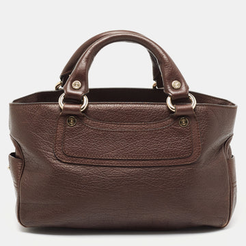 Celine Brown Leather Boogie Satchel