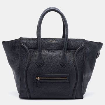 Celine Grey Leather Mini Luggage Tote