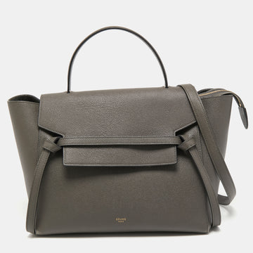 Celine Grey Leather Mini Belt Top Handle Bag