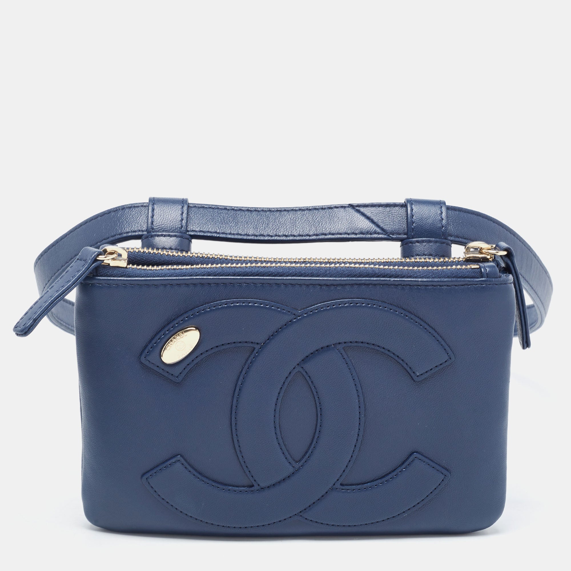 Chanel blue crossbody on sale bag