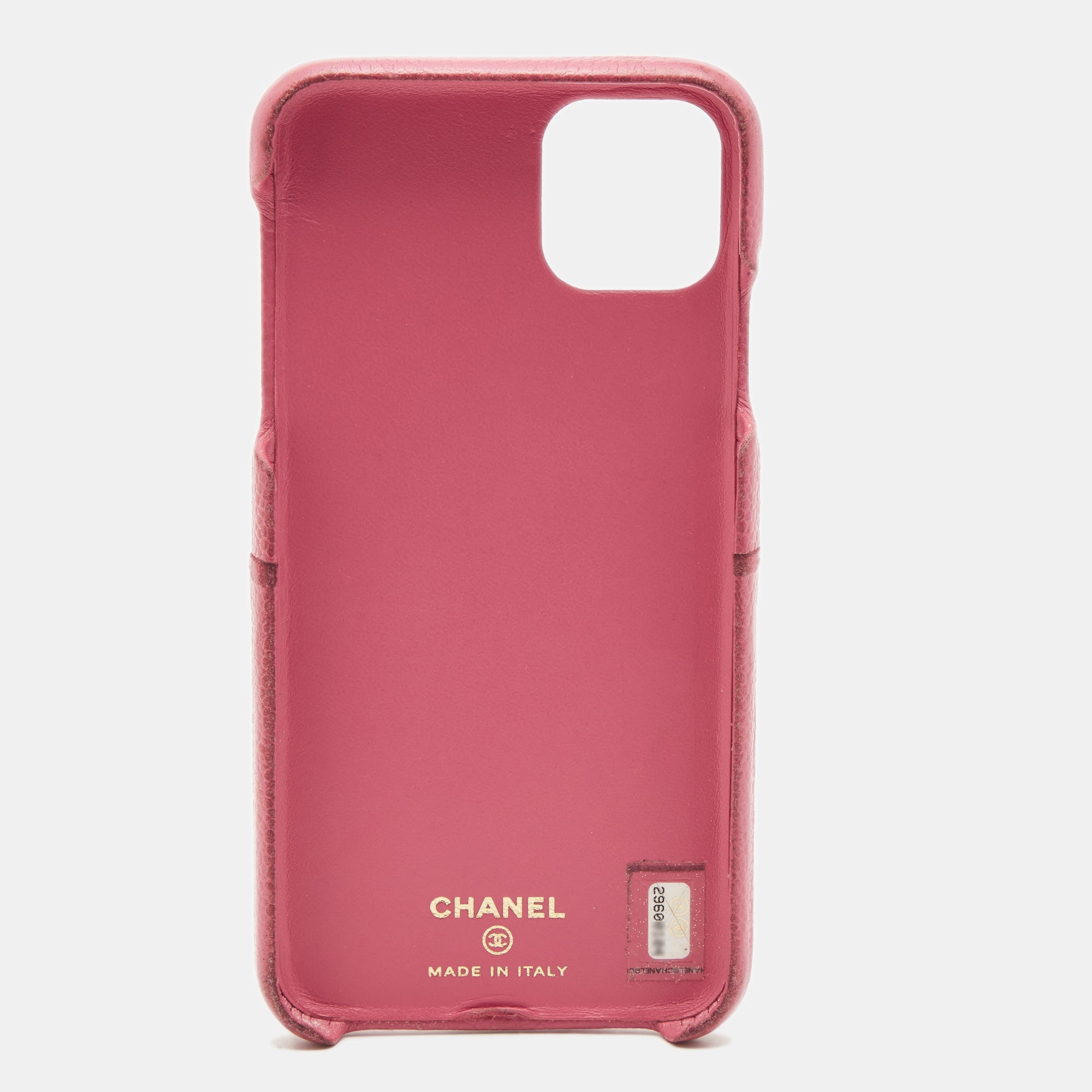 CHANEL Pink Quilted Caviar Classic iPhone 11 Pro Max Case