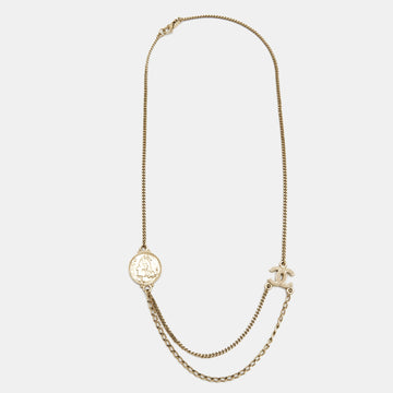 CHANEL CC Coco Gold Tone Necklace