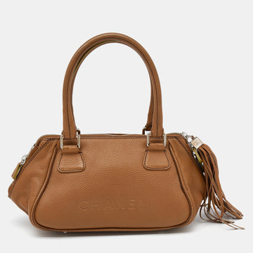 Chanel Brown Leather LAX Tassel Bag