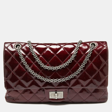 Chanel Burgundy Quilted Patent Leather Reissue 2.55 Classic 227 Flap Bag