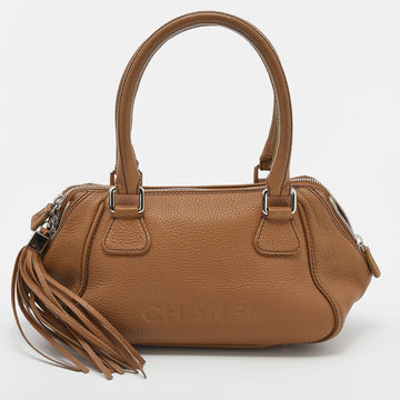 Chanel Brown Leather LAX Tassel Bag