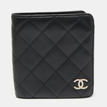 Chanel Black Quilted Leather Bifold Wallet