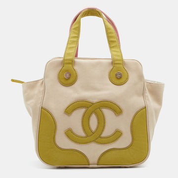 Chanel Beige Canvas CC Tote