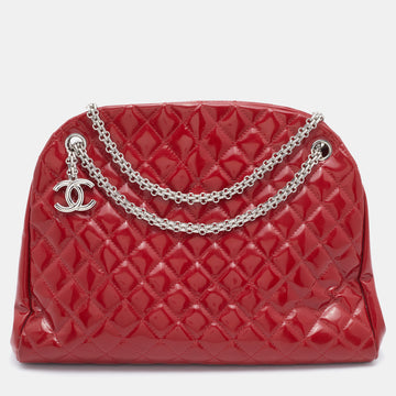 Chanel Red Patent Leather Just Mademoiselle Bag