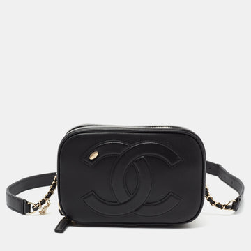 Chanel Black Leather CC Mania Waist Bag