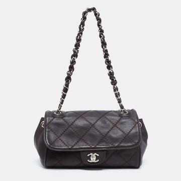 Chanel Black Quilted Leather Ultimate Stitch Flap Bag