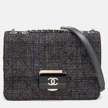 Chanel Multicolor Tweed Beauty Lock Flap Bag