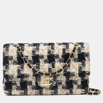 Chanel Multicolor Tweed Medium Classic Double Flap Bag