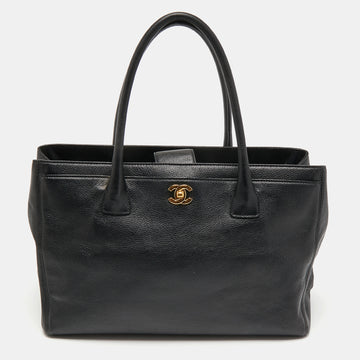 Chanel Black Caviar Leather Cerf Shopper Tote