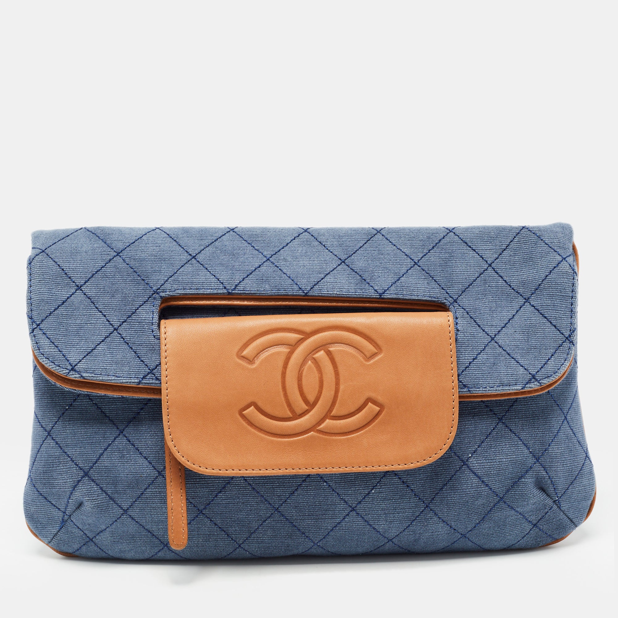 Chanel denim sale clutch