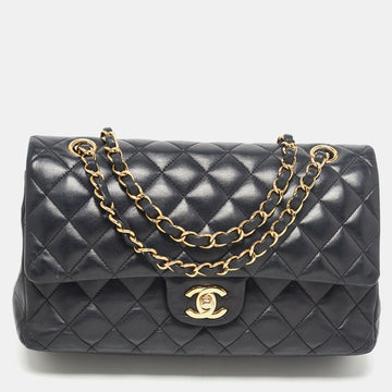 Chanel Black Quilted Leather Medium Classic Double Flap Bag