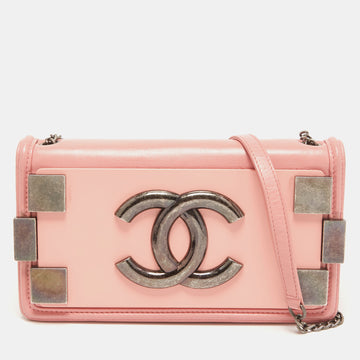 Chanel Pink Plexiglass and Leather Boy Brick Flap Bag